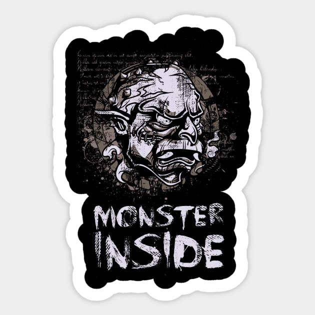 Monster Inside Sticker by SerialWordAbuser